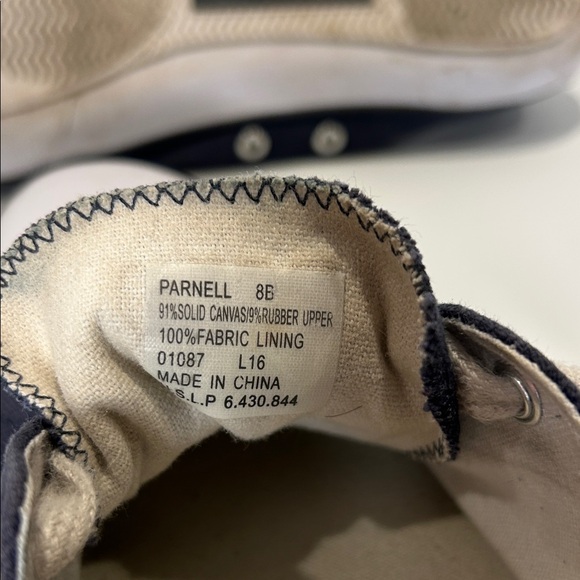 Polo Ralph Lauren Navy Canvas Sneakers Size 8 - Picture 9 of 9